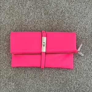 NWOT Vibrant Pink Clutch Bag w Crossbody Strap